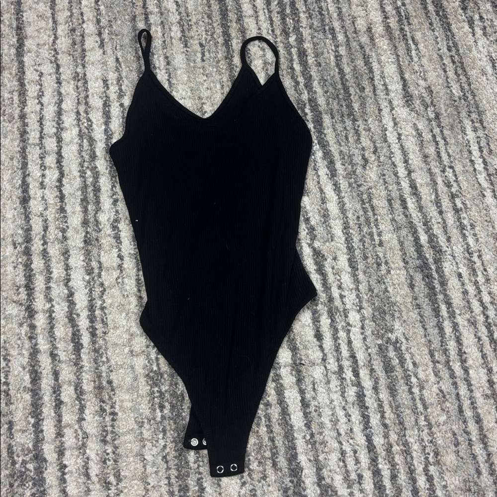 American Eagle Black Ribbed Top